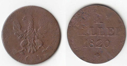 Frankfurt Altdeutsche Staaten 1 Heller 1820    (31539 - Piccole Monete & Altre Suddivisioni