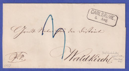 Baden 1867 Brief Mit Achteckstempel CARLSRUHE. Handschriftlich Taxiert - Other & Unclassified