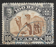 Companhia Niassa – 1901 King Carlos 100 Réis Used Stamp - Nyassa