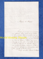 Lettre Ancienne - 1876 - BORDEAUX - Envoi & Signature R. De FRESQUET à Un Marquis à Identifier - Cognac & Rhum - Alcool - Manuskripte