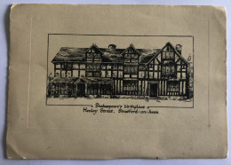 Carte Illustration Dessin SHAKERSPEAR'S BIRTHPLACE Henley Street Stratford-on-Avon - Andere & Zonder Classificatie