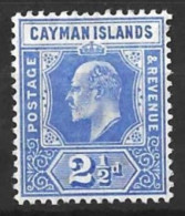 CAYMAN Is...KING EDWARD VII..(1901-10.)........2 & HALFd......SG27..........MH.. - Iles Caïmans