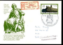 DDR P103 Postkarte Sonder-R-Marke "DDR89" 1989 - Etiquettes De Recommandé