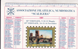 Calendarietto - Associazione Filatelica Numismatica - Scaligera - Verona - Anno 1997 - Tamaño Pequeño : 1991-00