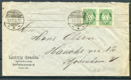 1911 Norway Ludwig Grande Illustrated Kakao Chocolate Advertising (reverse) Cover Kristiansund - Copenhagen Denmark - Storia Postale