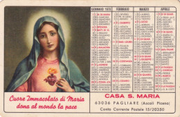 Calendarietto - Casa S.maria - Pagliare - Ascoli Piceno - Anno  1973 - Petit Format : 1971-80