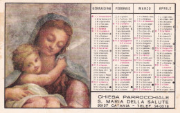 Calendarietto - Chiesa Parrocchiale S.maria Della Salute - Catania - Anno 1968 - Tamaño Pequeño : 1961-70