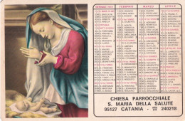 Calendarietto - Chiesa Parrocchiale S.maria Della Salute - Catania - Anno 1973 - Tamaño Pequeño : 1961-70