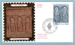 FDC France 1976 - Saint Genis Des Fontaines-  YT 1867 - 66 Saint Genis Des Fontaines (soie) - 1970-1979