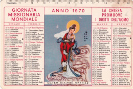 Calendarietto - Giornata Missionaria Mondiale - Anno 1970 - Petit Format : 1961-70