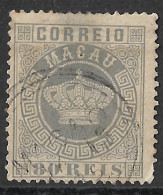 Macau Macao – 1885 Crown Type 80 Réis Used Stamp - Unused Stamps