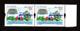 2024- Tunisia - Environment And Sustainable Development: Water Management- Hands - Dam- Pair - Compl.set 1v.MNH** - Altri & Non Classificati