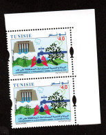 2024- Tunisie - Environnement Et Développement Durable : Gestion De L’eau- Mains - Barrage- Paire- Set Complet 1v.MNH** - Altri & Non Classificati