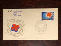 URUGUAY FDC COVER 1972 YEAR RED CROSS  HEALTH MEDICINE STAMPS - Uruguay