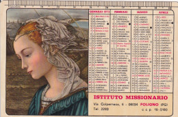 Calendarietto - Istituto Missionario - Foligno - Perugia - Anno 1970 - Tamaño Pequeño : 1961-70