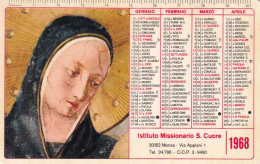 Calendarietto - Istituto Missionario S.cuore - Monza - Anno 1968 - Kleinformat : 1961-70