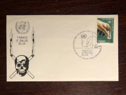 URUGUAY FDC COVER 1980 YEAR SMOKING TOBACCO HEALTH MEDICINE STAMPS - Uruguay