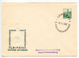 Germany, East 1962 10pf. Wartburg Postal Envelope; Leipzig 3. Sachsenschau Postmark & Cachet - Sobres - Usados