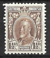 SOUTHERN RHODESIA...KING GEOGE V..(1910-36.)..." 1931.".....1 & HALFd.......SG16d.......MH..... - Rhodésie Du Sud (...-1964)