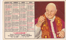 Calendarietto - Lucianum - Opere Assistenziali Educative Parrocchia S.lucia - Reggio Calabri - Anno 1973 - Klein Formaat: 1971-80