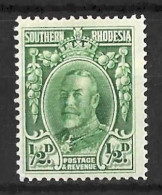 SOUTHERN RHODESIA...KING GEOGE V..(1910-36.)..." 1931."......HALFd.......P14........MH..... - Rhodesia Del Sud (...-1964)