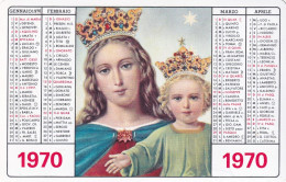 Calendarietto - Maria Immacolata - Don  Bosco - Anno 1970 - Formato Piccolo : 1961-70