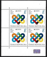CZECH REPUBLIC /ČESKÁ /CHECA / CHEQUIA - EUROPA 2023 -"PEACE – The Highest Value Of Humanity"- BLOCK Of 4 STAMPS - IZQ - 2023