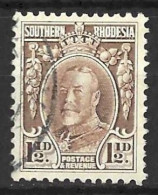 SOUTHERN RHODESIA...KING GEOGE V..(1910-36.)..." 1931."......1 & HALFd.......SG16d.....CDS.....VFU..... - Rodesia Del Sur (...-1964)