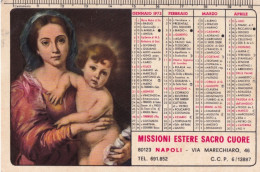 Calendarietto - Missioni Estere Sacro Cuore - Napoli - Anno 1973 - Petit Format : 1971-80
