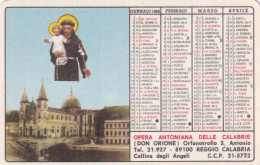 Calendarietto - Opera Antoniana Delle Calabrie - Don Orione - Collina Degli Angeli - Reggio Calabria - Anno 1968 - Klein Formaat: 1961-70