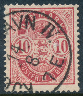 Denmark Danemark Danmark 1885: 10ø Red Arms Type, F-VF Used, AFA 35 (DCDK00632) - Used Stamps