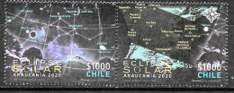 #2593 CHILE 2020 ASTRONOMY SOLAR ECLIPSE AT ARAUCANIA YV 2166-7 MNH - Chile
