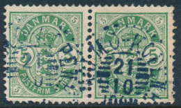 Denmark Danemark Danmark 1895: 5ø Green Arms Type, F-VF Used SWEDISH Cancel, AFA 34B (DCDK00634) - Used Stamps
