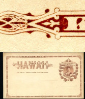 Hawaii Postal Card UX1 Gill Type5 Mint Xf 1882 - Hawaï