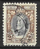 SOUTHERN RHODESIA...KING GEORGE V..(1910-36..).." 1931..".....2/-......P12......CDS.....VFU...... - Rhodesia Del Sud (...-1964)