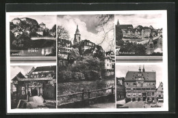 AK Tübingen A. N., Schloss, Neckarbrücke, Rathaus  - Tuebingen