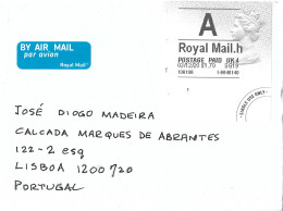 UK Cover To Portugal ATM Stamp - Sin Clasificación