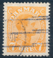 Denmark Danemark Danmark 1918: 7ø Orange Christian X, VF Used, AFA 98 (DCDK00638) - Oblitérés