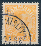 Denmark Danemark Danmark 1918: 7ø Orange Christian X, VF Used, AFA 98 (DCDK00639) - Oblitérés