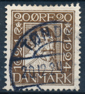 Denmark Danemark Danmark 1924: 20ø Brown Postal Anniversary, VF Used (DCDK00640) - Gebraucht
