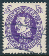 Denmark Danemark Danmark 1930: 7ø Violet Christian X Birthday, VF Used, AFA 187 (DCDK00642) - Oblitérés