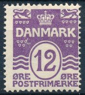 Denmark Danemark Danmark 1926: 12ø Violet Wavy Lines, F Mint H, AFA 117 (DCDK00645) - Nuevos