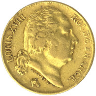 Louis XVIII-20 Francs 1820 Perpignan - 20 Francs (or)