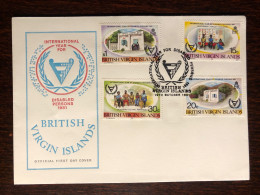 VIRGIN ISLANDS FDC COVER 1981 YEAR DISABLED PEOPLE HEALTH MEDICINE STAMPS - British Virgin Islands