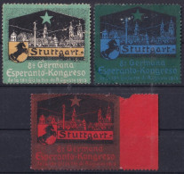 F-EX43225 GERMANY 1913 ESPERANTO CINDERELLA CONGRESS. 44x39 Mm. NO GUM.  - Cinderellas