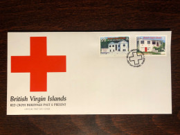 VIRGIN ISLANDS FDC COVER 2007 YEAR AIDS RED CROSS HEALTH MEDICINE STAMPS - British Virgin Islands