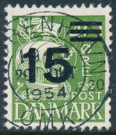Denmark Danemark Danmark 1940: 15/40ø Provisional Type I, F-VF Used, AFA 263 (DCDK00650) - Gebraucht