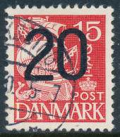 Denmark Danemark Danmark 1940: 20/15ø Provisional Type IIa, VF Used, AFA 264a (DCDK00651) - Gebraucht