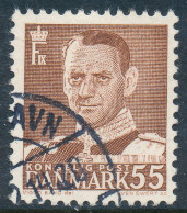 Denmark Danemark Danmark 1951: 55ø Brown Frederik IX, VF Used, AFA 327 (DCDK00654) - Gebruikt