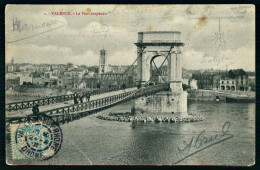 A69  FRANCE CPA VALENCE - LE PONT SUSPENDU - Collections & Lots